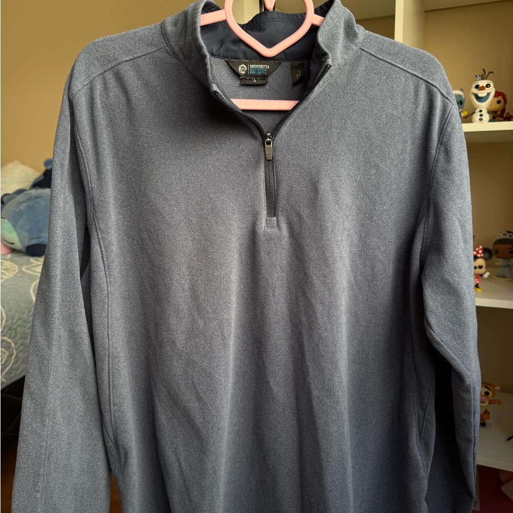 Mondetta Outdoor Project Men’s 1/4 Zip Fleece Pullover Blue Size L
